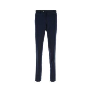 Pt Torino Men Navy Blue Cotton Blend Pant
